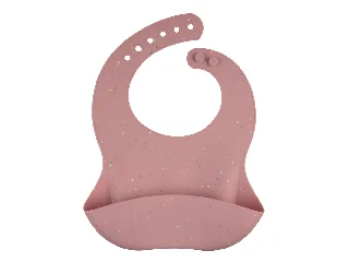 Canpol babies Szilikon előke zsebbel, DOTS - pink