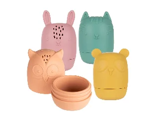 Canpol babies Szilikon fürdőjáték szett, 4 db