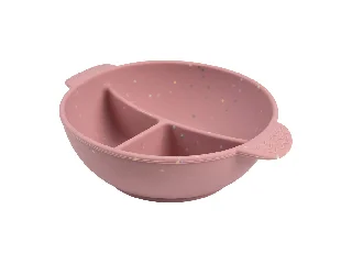 Canpol babies Szilikon osztott tál, tapadókoronggal, 360ml, DOTS - pink