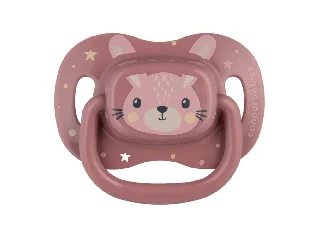 Canpol babies Szilikon szimmetrikus cumi, 0-6hó, 1db, CUTE ANIMALS - pink