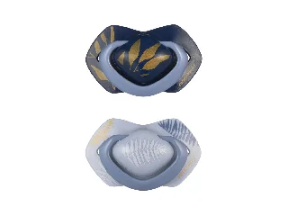 Canpol babies Szilikon szimmetrikus cumi, Light touch, GOLD, 18hó+, 2db - kék