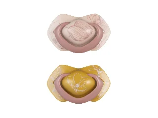 Canpol babies Szilikon szimmetrikus cumi, Light touch, GOLD, 6-18hó, 2db - rózsaszín