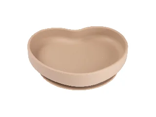 Canpol babies Szilikonos tányér tapadókoronggal, HEART - bézs