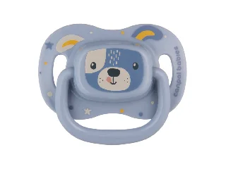Canpol babies Szimmetrikus szilikon cumi, 0-6hó, 1db, CUTE ANIMALS - kék