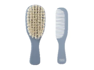 Canpol babies Természetes sörtés hajkefe és fésű GOLD - kék