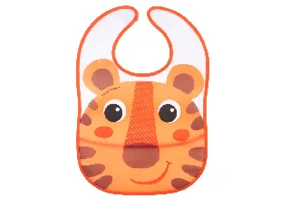 Canpol babies Vízálló előke zsebbel, HELLO LITTLE - narancs