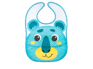 Canpol babies Vízálló előke zsebbel, HELLO LITTLE - türkiz