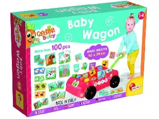 Carotina baby - logikai és fejlesztő játékgyűjtemény húzható kiskocsival