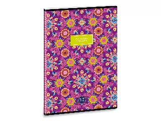 Catalina Estrada Pink Flowers A/4 extra kapcsos füzet-vonalas