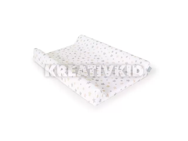 Ceba pelenkázólap huzat pamut (50x70-80) 2db/csomag világosszürke - szürke sárga csillagos