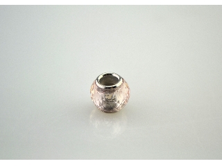 Charm gyöngy forma rózsaszín titánium acél