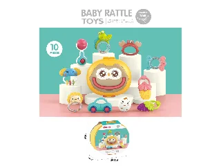 Chipolino 10 db-os csörgő és rágóka szett, tároló dobozzal