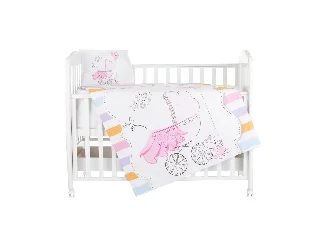 Chipolino 5 részes ágynemű garnitúra - pink heart