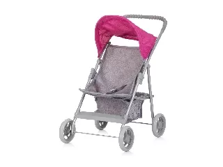 Chipolino Alice játék babakocsi - Grey/Pink linen