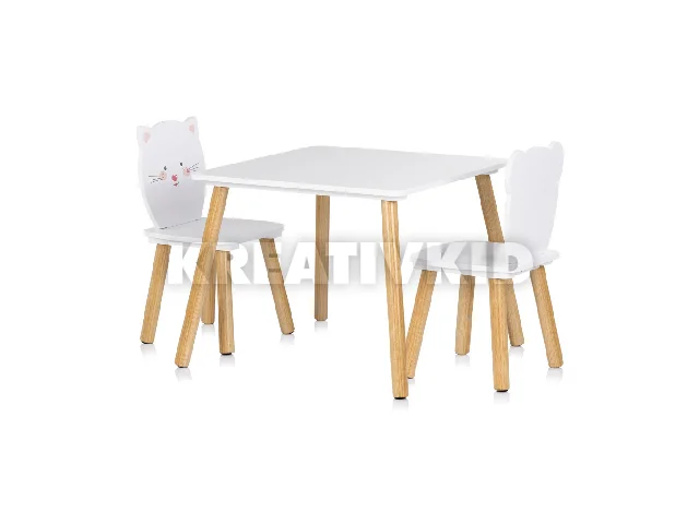 Chipolino Asztalka 2 székkel - bear and kitten