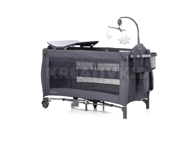 Chipolino Bella multifunkciós utazóágy - anthracite