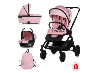 Chipolino Magnum 3az1-ben multifunkciós babakocsi - Pink marshmallow