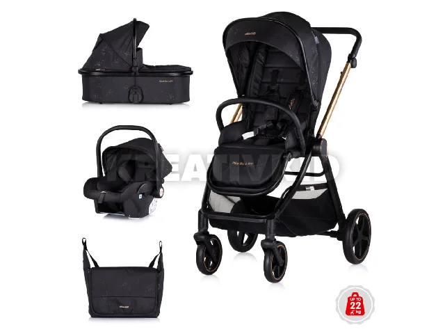 Chipolino Marbella 3 az 1-ben babakocsi - Blackberry