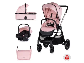 Chipolino Marbella 3 az 1-ben babakocsi - Pink Marshmallow