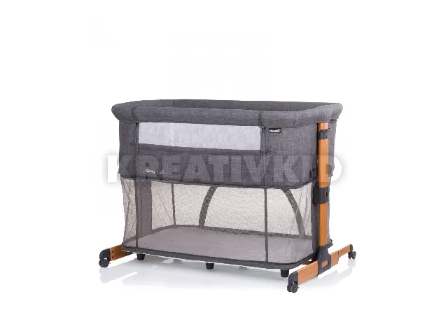 Chipolino Mommy 'n Me szülői ágyhoz csatlakoztatható kiságy - graphite/wood