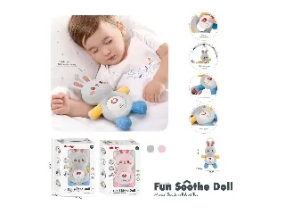 Chipolino nyugtató nyuszi figura zenével és fénnyel -halvány szürke