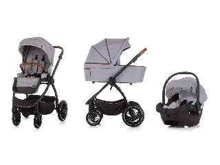Chipolino Prestige 3az1-ben multifunkciós babakocsi - Cloud grey