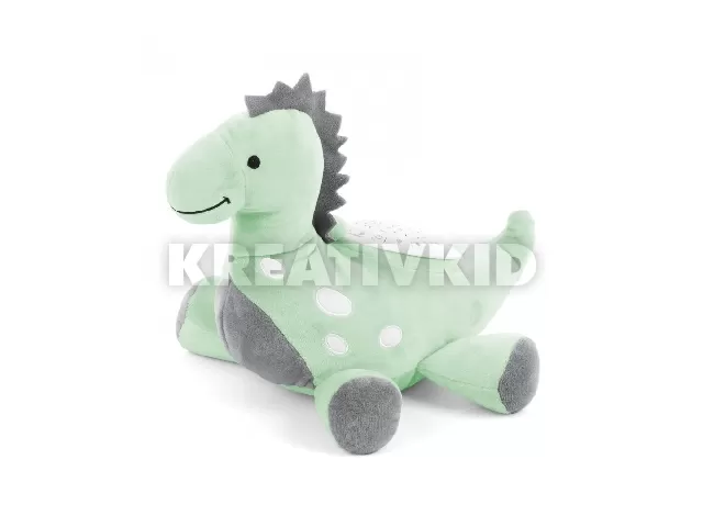 Chipolino projektoros zenélő plüss játék - Dino green