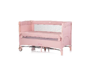 Chipolino Relax multifunkciós utazóágy - Pink Marshmellow Linen