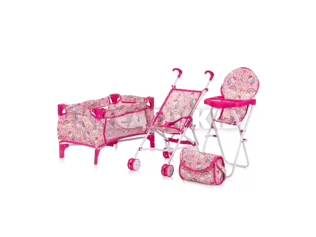 Chipolino Trixy 3 in 1 babázós játék szett - Unicorn