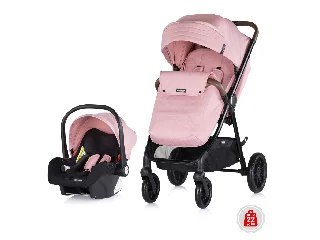 Chipolino Ultera 2 az 1-ben babakocsi + hordozó - Pink Marshmallow