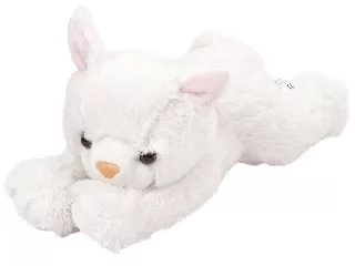 Cica plüssfigura - fehér, 25 cm