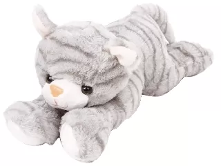 Cica plüssfigura - szürke, 25 cm