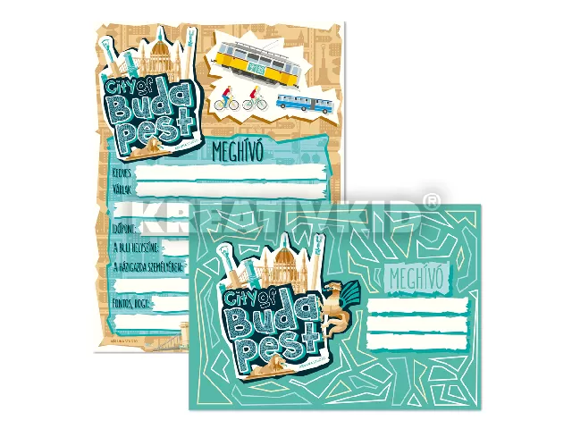 City of Budapest partimeghívó borítékkal