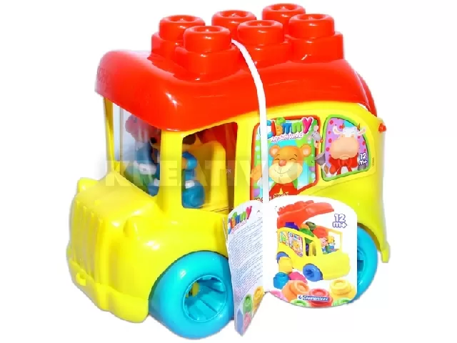 Clemmy Baby puha építőkocka készlet - Iskolabusz