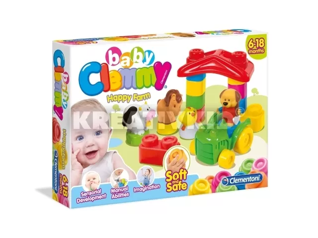 Clemmy Baby puha építőkocka készlet - Vidám farm