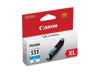 CLI-551CXL Tintapatron Pixma iP7250, MG5450, MG6350 nyomtatókhoz, CANON, cián, 11ml