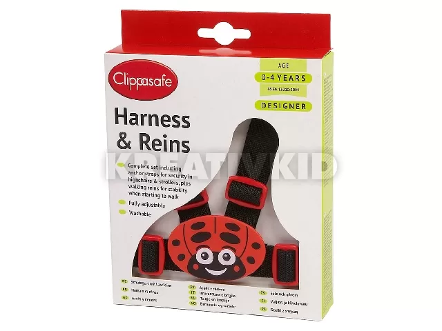 Clippasafe Ülésrögzítõ és kantár fekete/piros 10/D