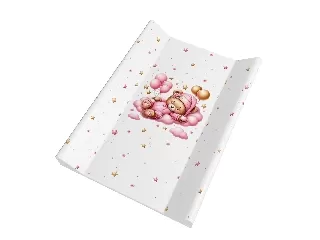 Color pelenkázó lap merev 2 oldalú 70x50cm Maci lány rózsaszín