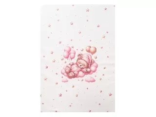 Color pelenkázó lap sík 70x50cm Maci lány rózsaszín