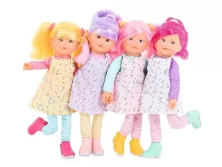 Corolle Rainbow Doll 40cm rózsaszín cipővel lila hajjal Iris 