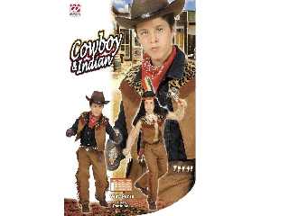 Cowboy, Indián jelmez 128 cm-es