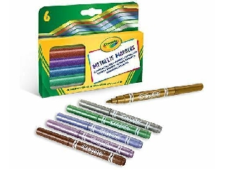Crayola: 6 db fémes színű filctoll