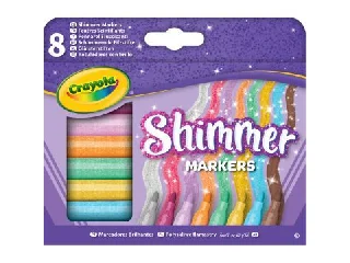 Crayola: Csillámos filctollkészlet - 8 db-os