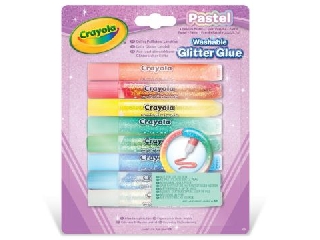 Crayola: Pasztell csillámos ragasztó - 8 db