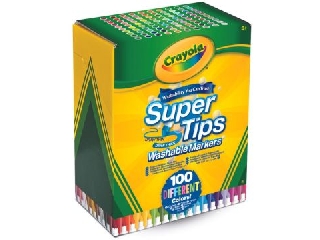 Crayola: SuperTips kimosható filctoll készlet - 100 db-os