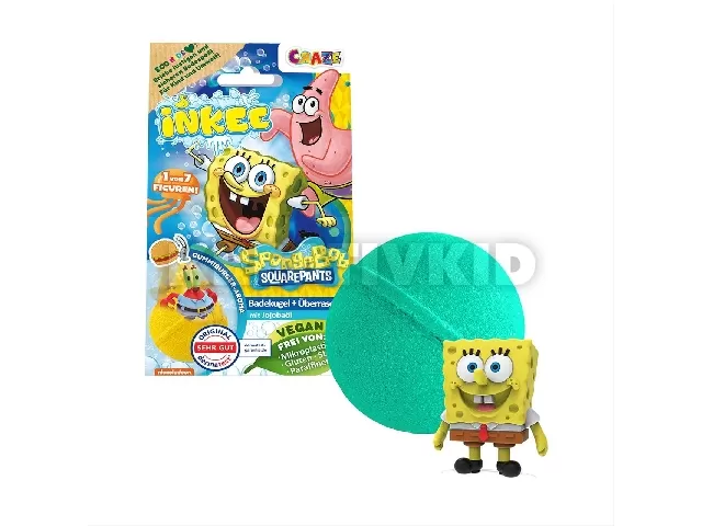 Craze Inkee vegán fürdőgolyó csomag Spongya Bob fiurával, hamburger aromával
