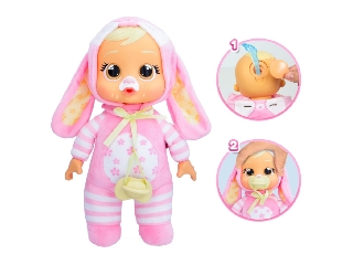 Cry Babies Tiny Cuddles Bunnies - Lola könnyes baba nyuszis rózsaszín ruhában