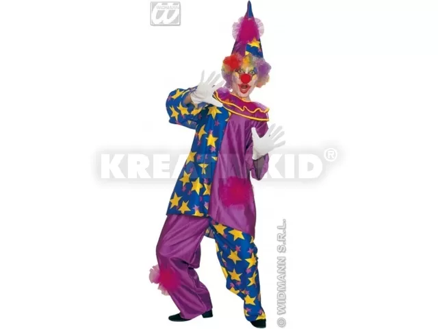 Csillagos bohóc felnőtt jelmez M méret