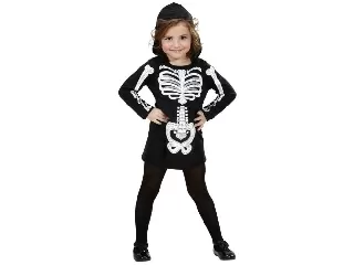 Csillámos csontvázlány jelmez 110-es méret