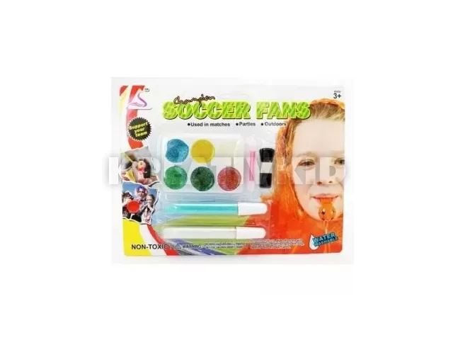 Csillámos szurkolói arcfesték - 6 színű